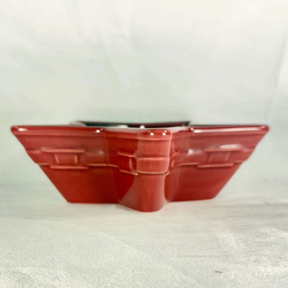 Longaberger Star Bowl Paprika 7 in Woven Traditions for Dips Candy Serving‎ Dish